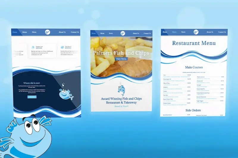 Website Design and Build for Palmers Fish & Chips Yeovil