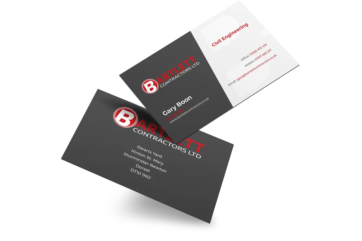 New business cards created for Bartlett Contractors