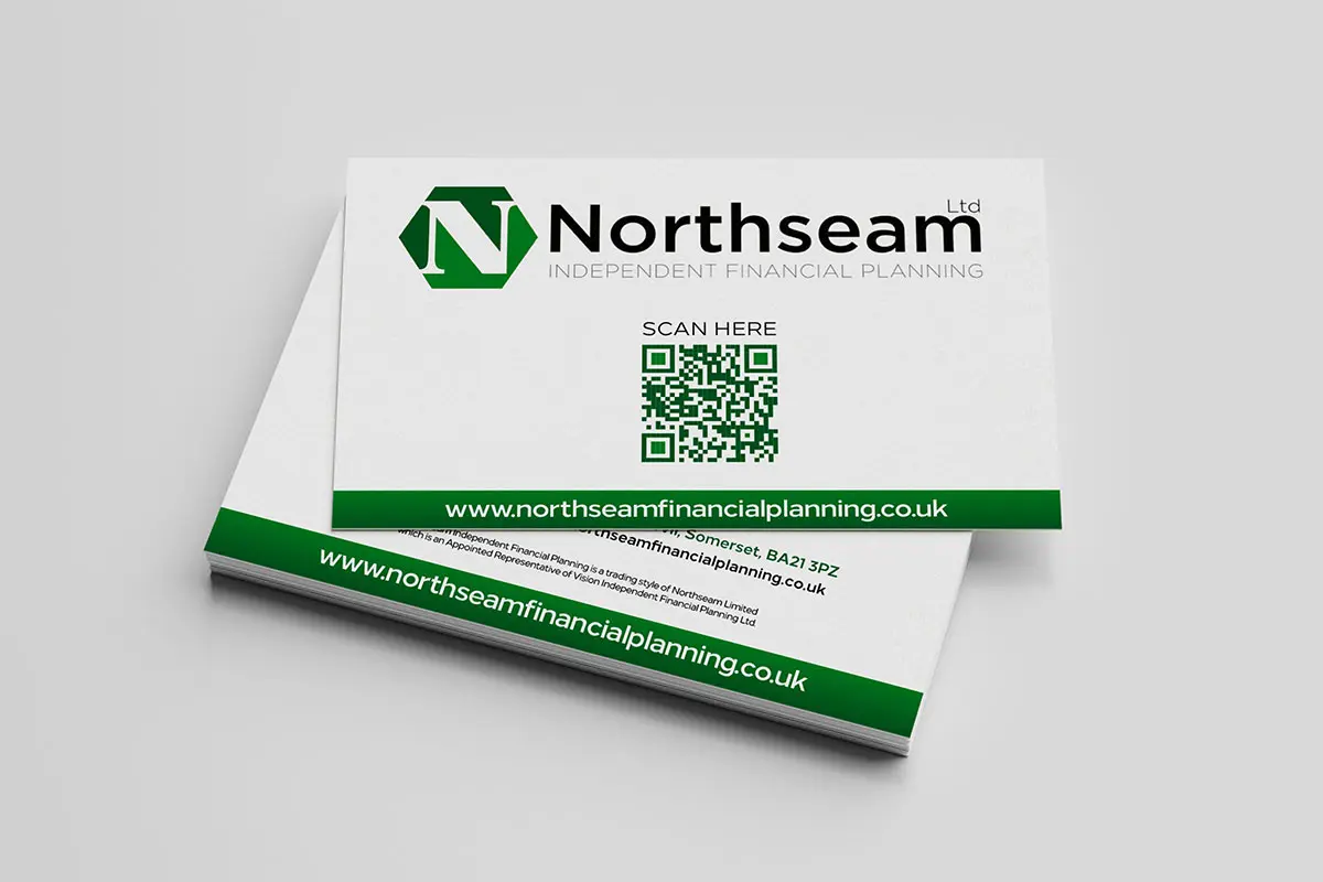Business cards designed and printed at TP Creates for Northseam Financial Planning
