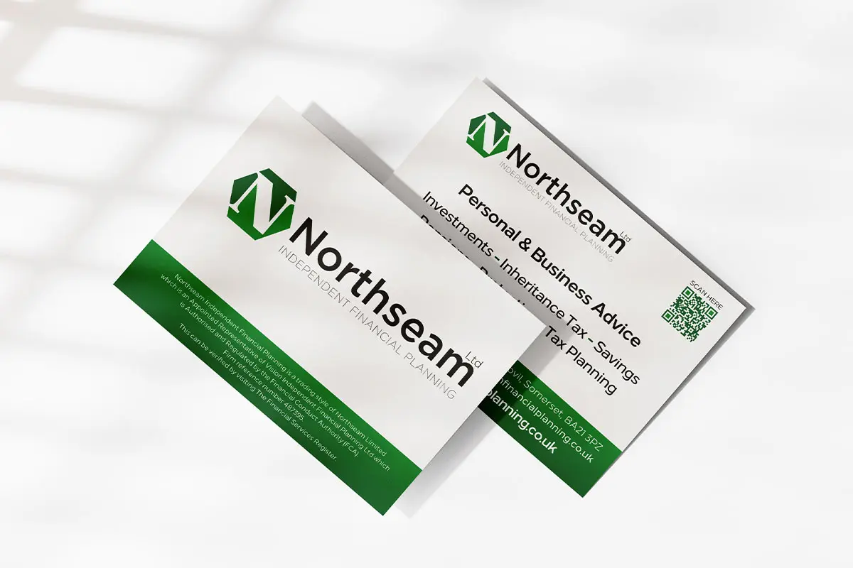 Leaflets designed and printed by TP Creates for Northseam Financial Planning