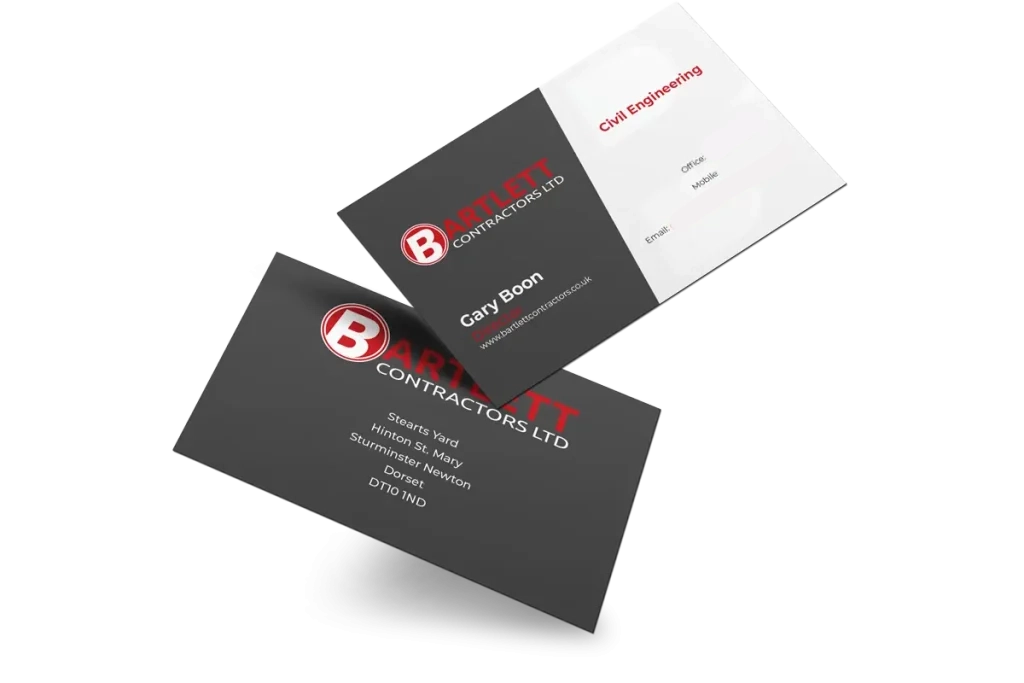New business cards created for Bartlett Contractors